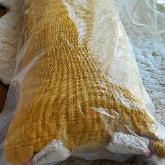 Anthropologie Embroidered Galanos Pillow- ochre - Picture 5 of 6